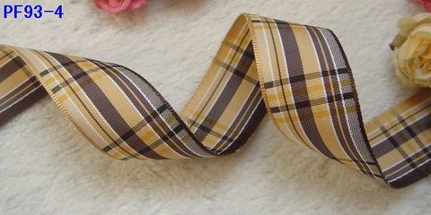 DIY手工發夾優選材料 25mm臺灣格子絲帶批發指南